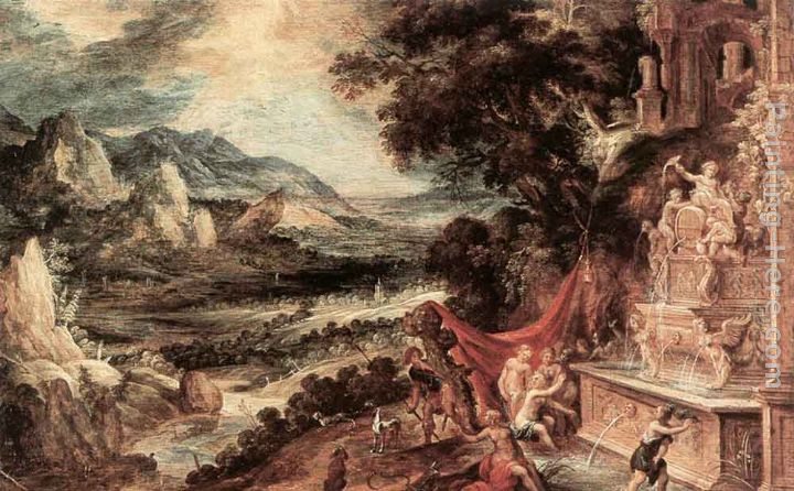 Kerstiaen De Keuninck The Elder Landscape with Acteon and Diana